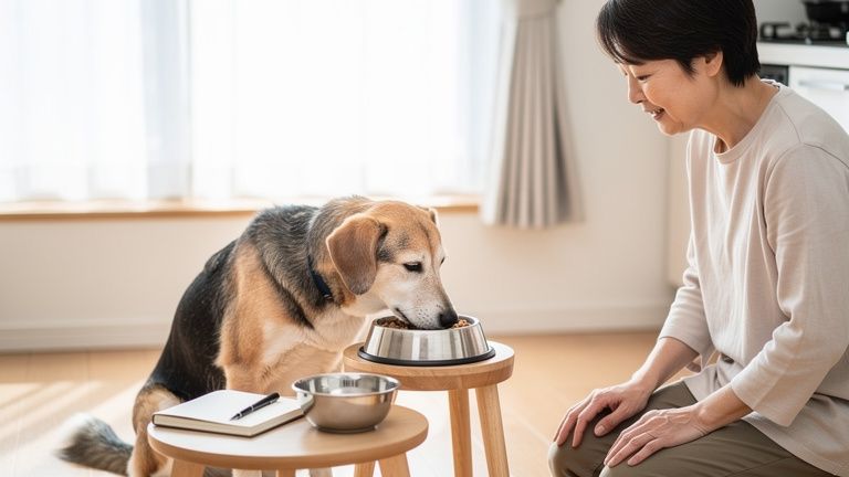 老犬の消化能力低下は「食べ方・便・体重」を合わせて見る
