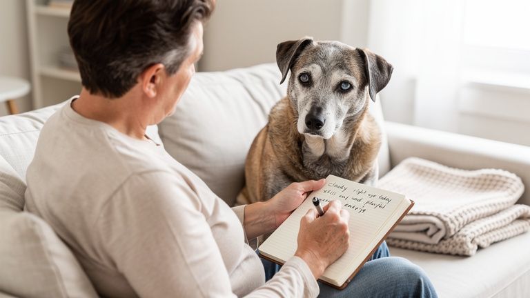老犬の目が白く見える理由は、一つとは限らない